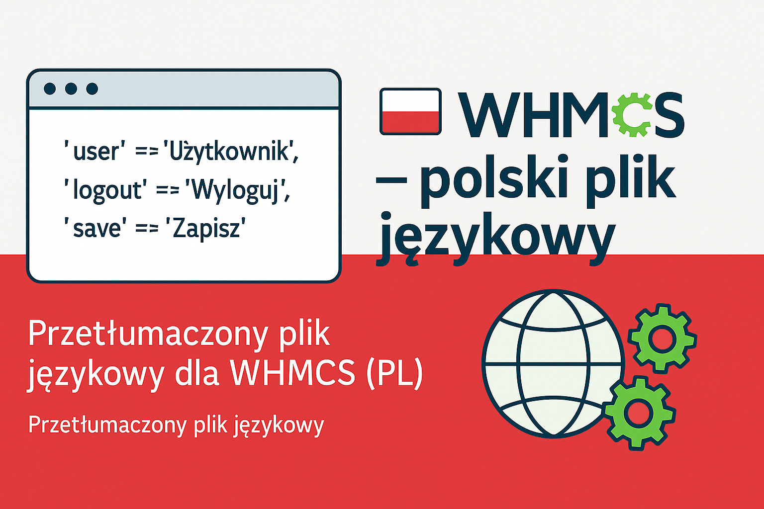 Przetłumaczony plik językowy dla WHMCS na polski – do pobrania